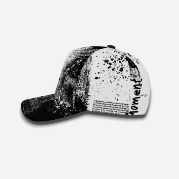 Black and white graphic Moment cap.